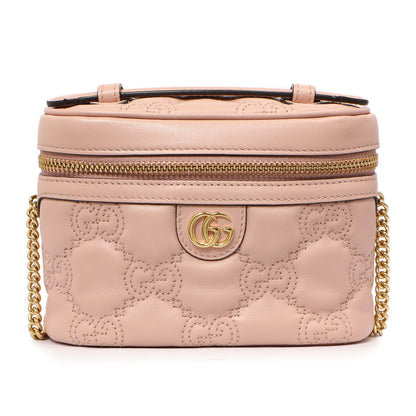 Exclusive Gucci Pink Calfskin GG Matelasse Top Handle Mini Bag — Side View