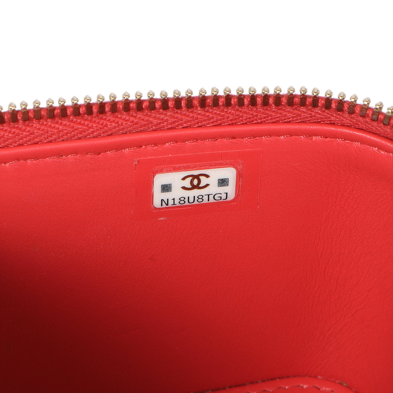 Exclusive Chanel Orange Caviar Mini Vanity Case With Chain — Alternate View 7
