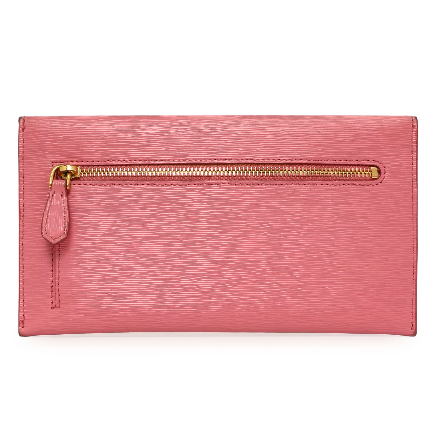 Exclusive Prada Pink Vitello Move Envelope Wallet — Side View