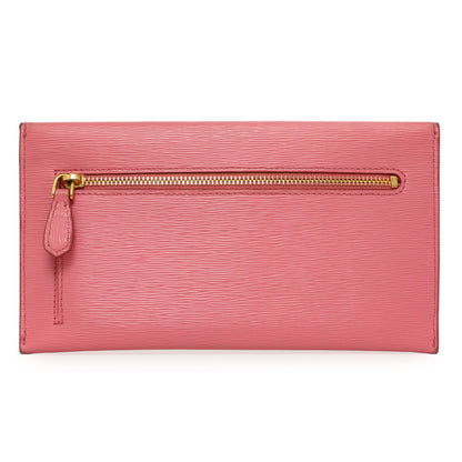Exclusive Prada Pink Vitello Move Envelope Wallet — Side View