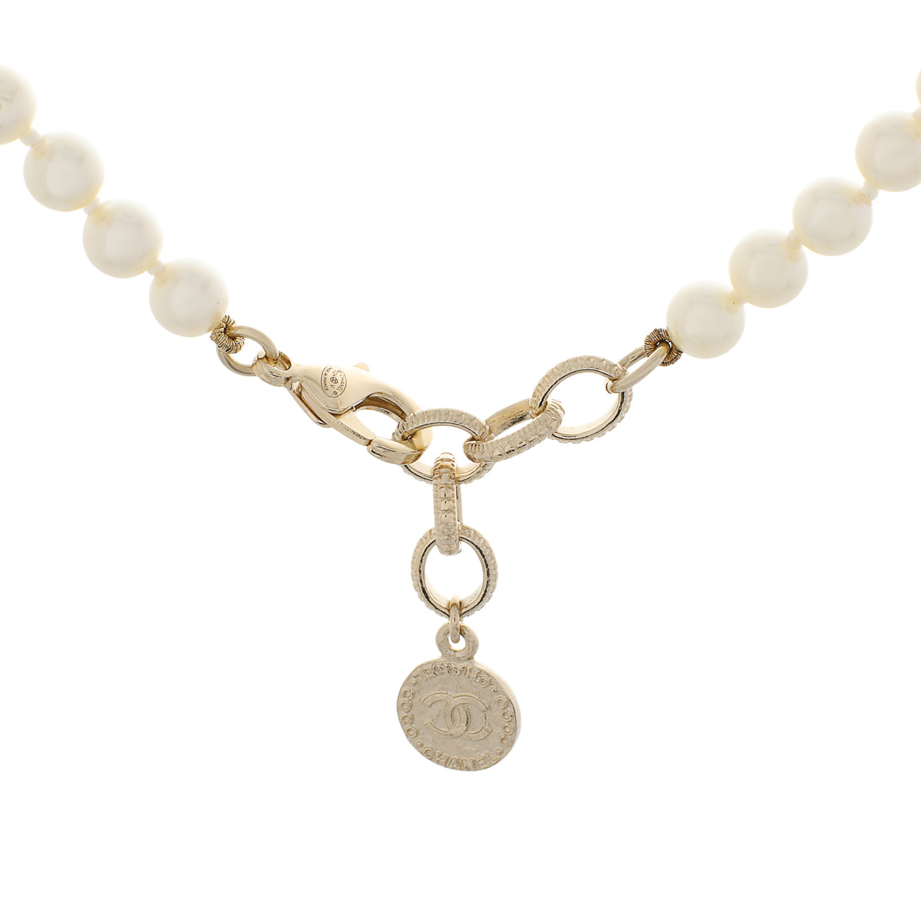 Exclusive Chanel Pearl CC Choker Necklace — Back View