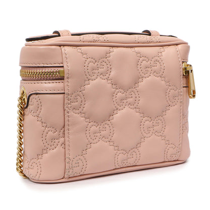 Exclusive Gucci Pink Calfskin GG Matelasse Top Handle Mini Bag — Back View