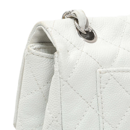 Exclusive Chanel White Quilted Caviar Maxi Single Flap — Alternate View 12