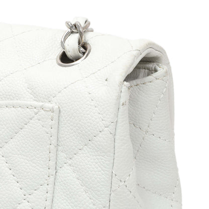 Exclusive Chanel White Quilted Caviar Maxi Single Flap — Alternate View 13