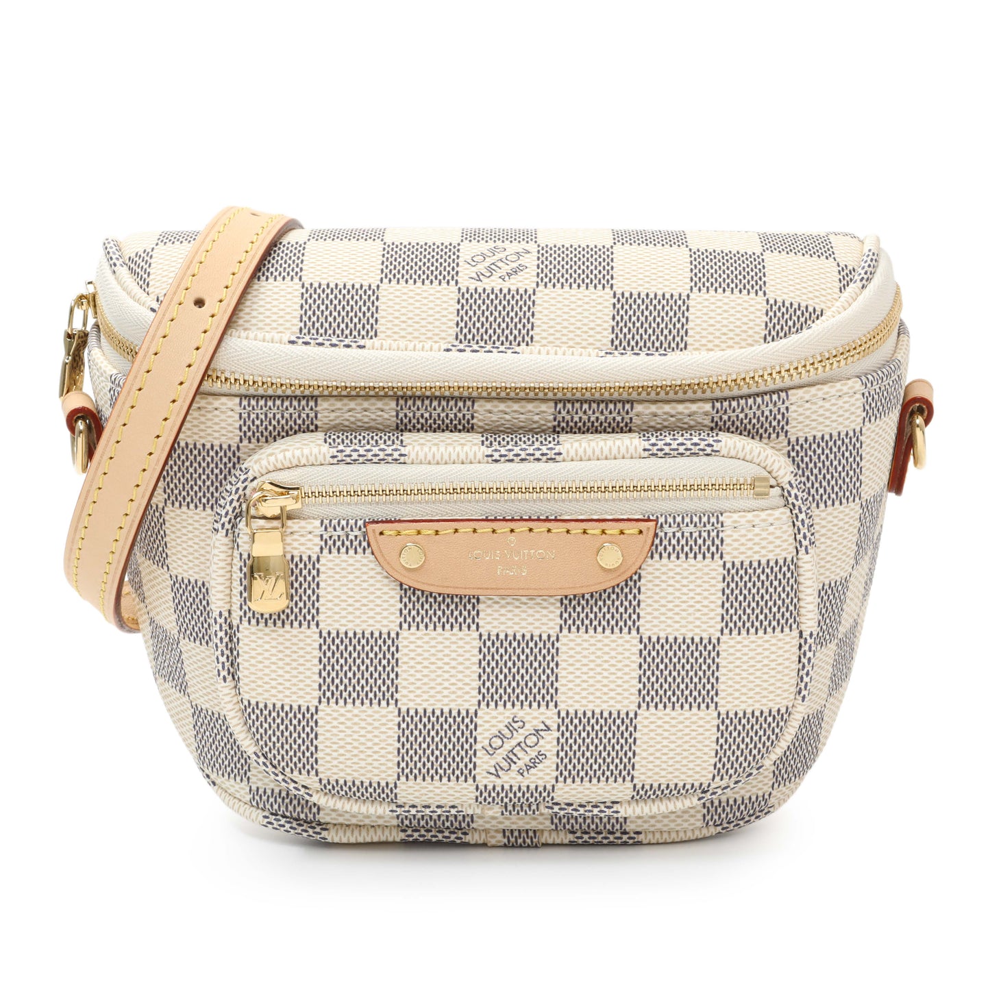 Exclusive Louis Vuitton Damier Azur Mini Bumbag — Front View