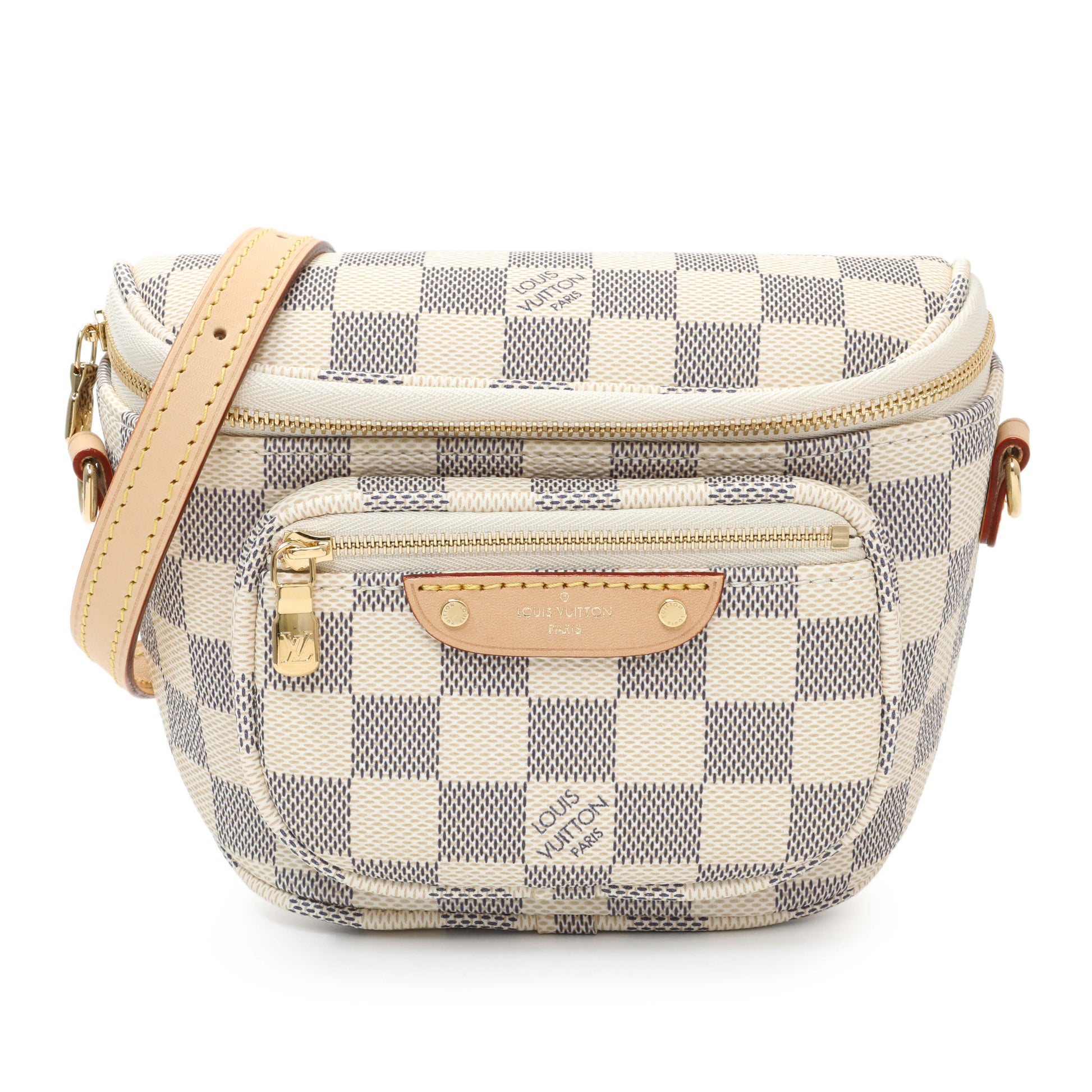Exclusive Louis Vuitton Damier Azur Mini Bumbag — Front View