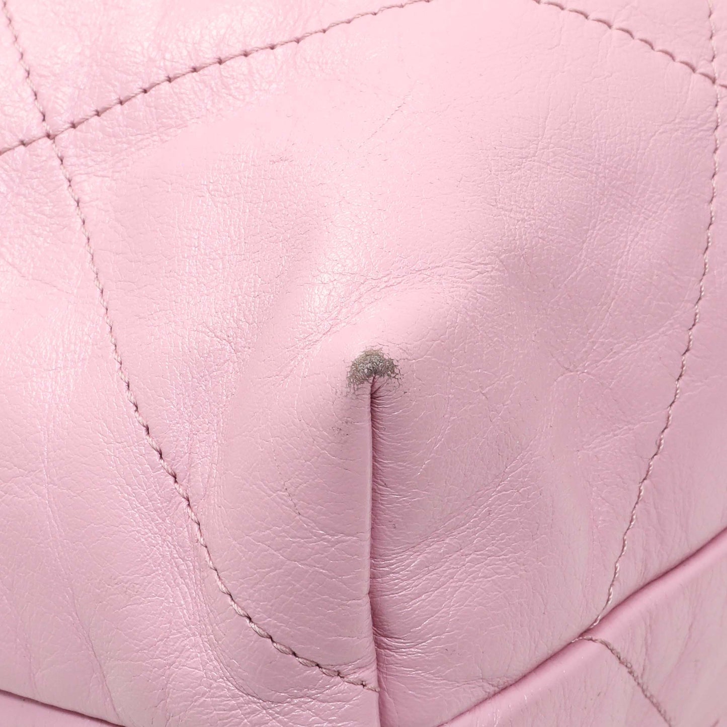 Exclusive Chanel Pink Shiny Calfskin Large Chanel 22 — Top View