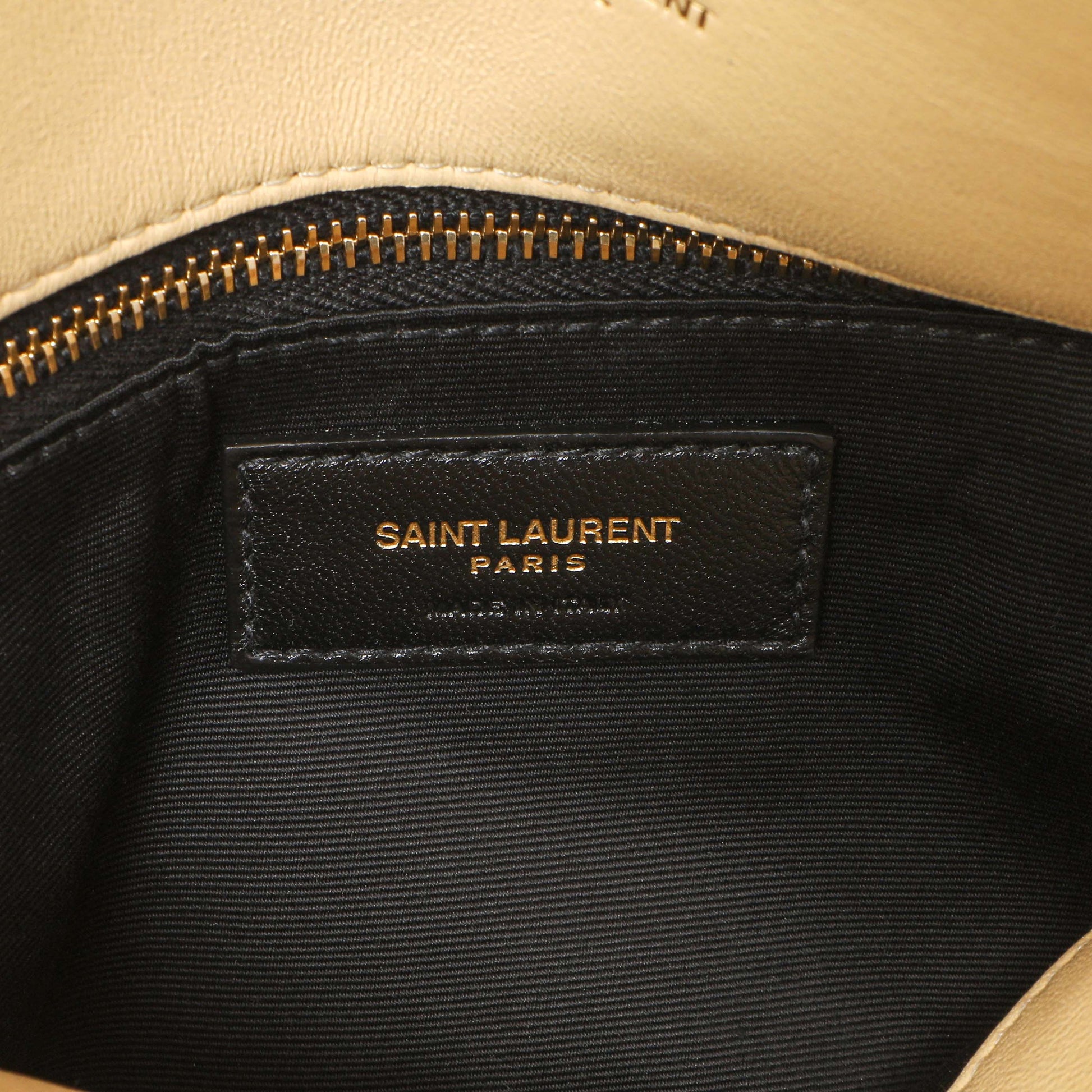 Exclusive Saint Laurent Jaune Pale Lambskin Medium Loulou Puffer — Alternate View 10