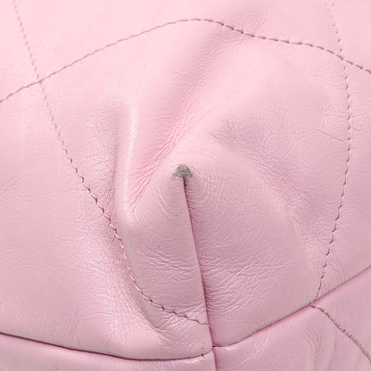 Exclusive Chanel Pink Shiny Calfskin Large Chanel 22 — Lifestyle View