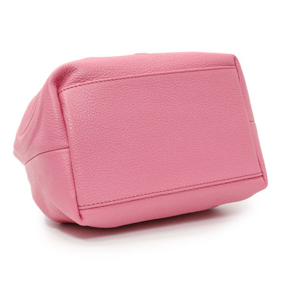 Exclusive Jimmy Choo Pink Juno Leather Bucket Bag — Back View