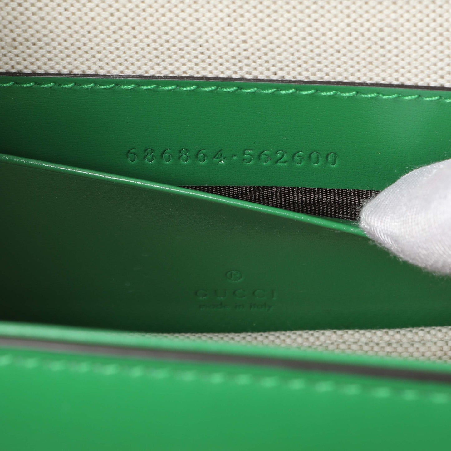 Exclusive Gucci Green Calfskin Mini Bamboo 1947 Top Handle Bag — Lifestyle View