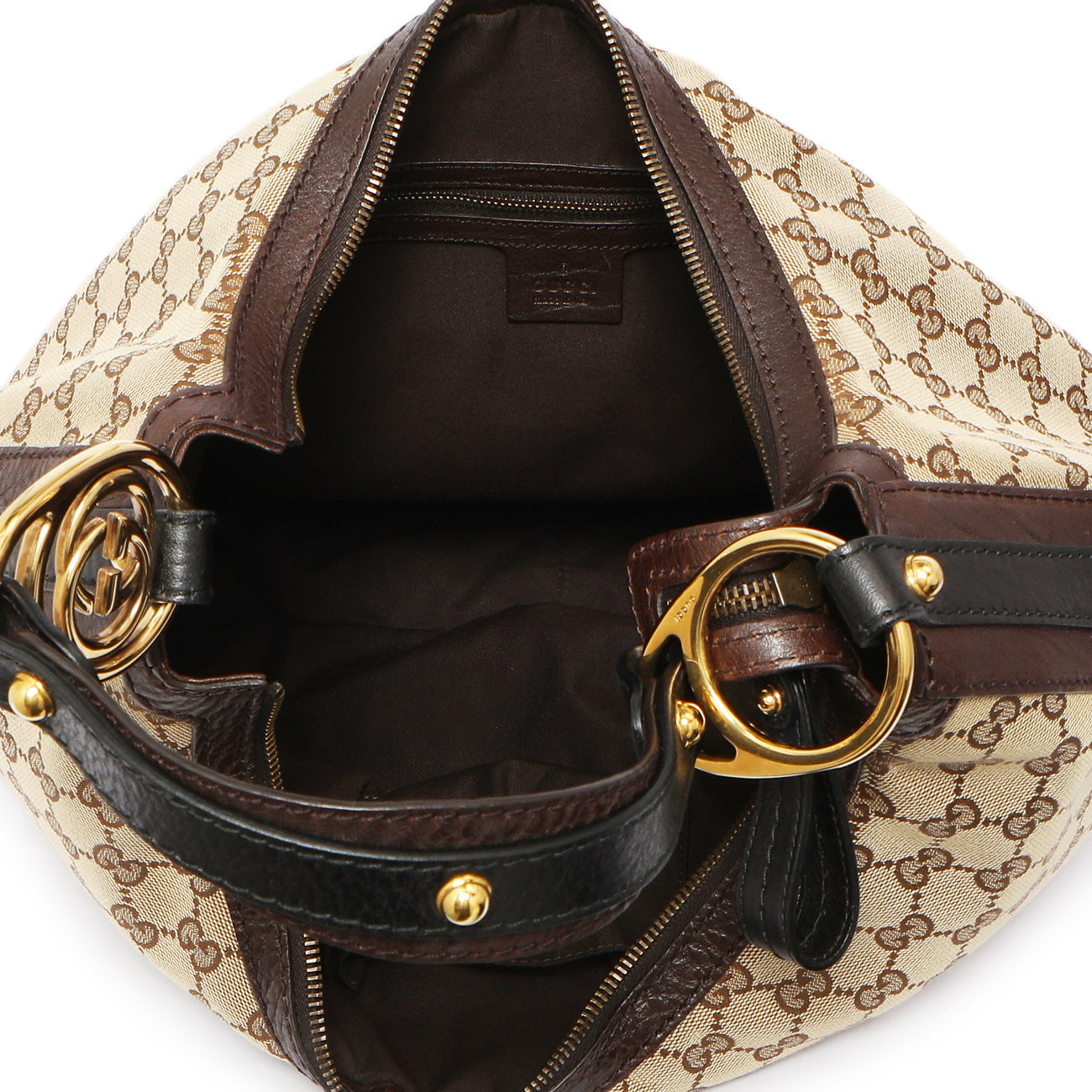 Exclusive Gucci Monogram Medium Interlocking Hobo — Top View
