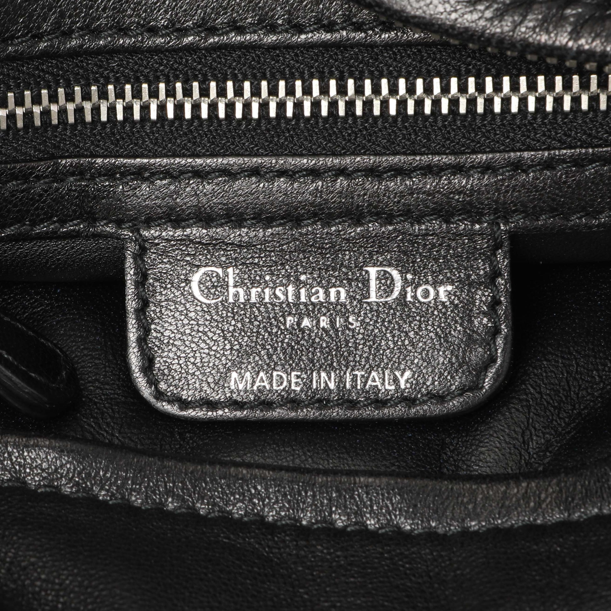 Exclusive Christian Dior Black Lambskin Cannage Soft Lady Dior — Alternate View 9