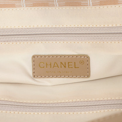 Exclusive Chanel Beige Nylon Medium Travel Tote — Detail View
