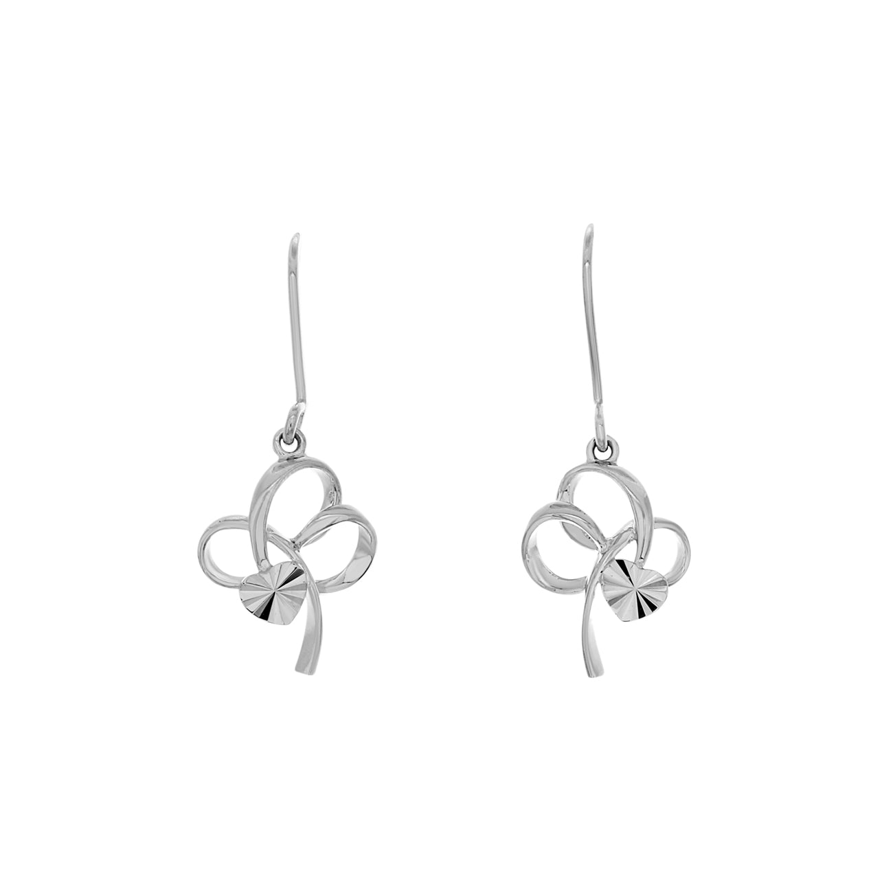 Exclusive Platinum Earrings — Front View