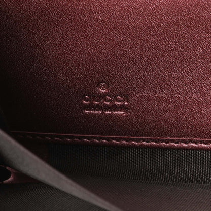 Exclusive Gucci Purple Shine Guccissima Zip Around Wallet — Detail View