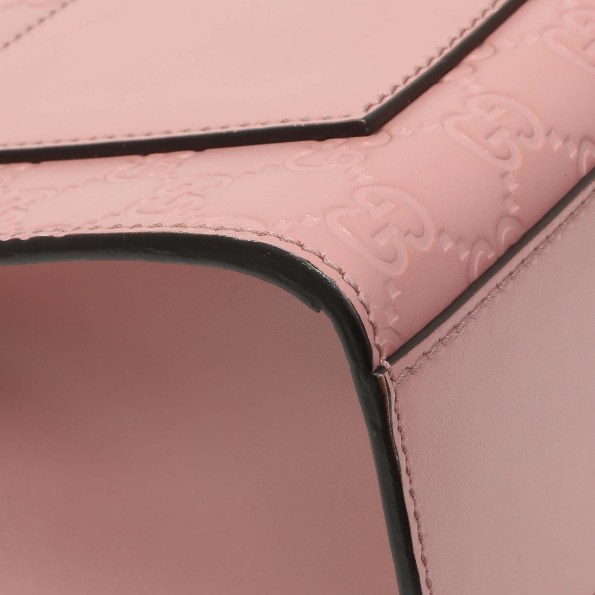 Exclusive Gucci Pink Calfskin Medium Guccissima Padlock Flap Shoulder Bag — Lifestyle View