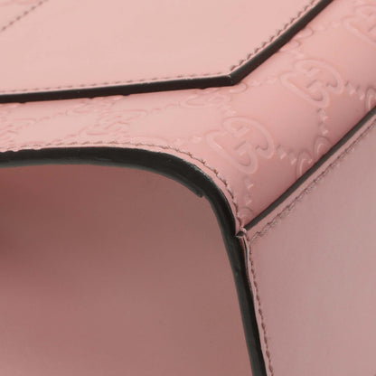 Exclusive Gucci Pink Calfskin Medium Guccissima Padlock Flap Shoulder Bag — Lifestyle View