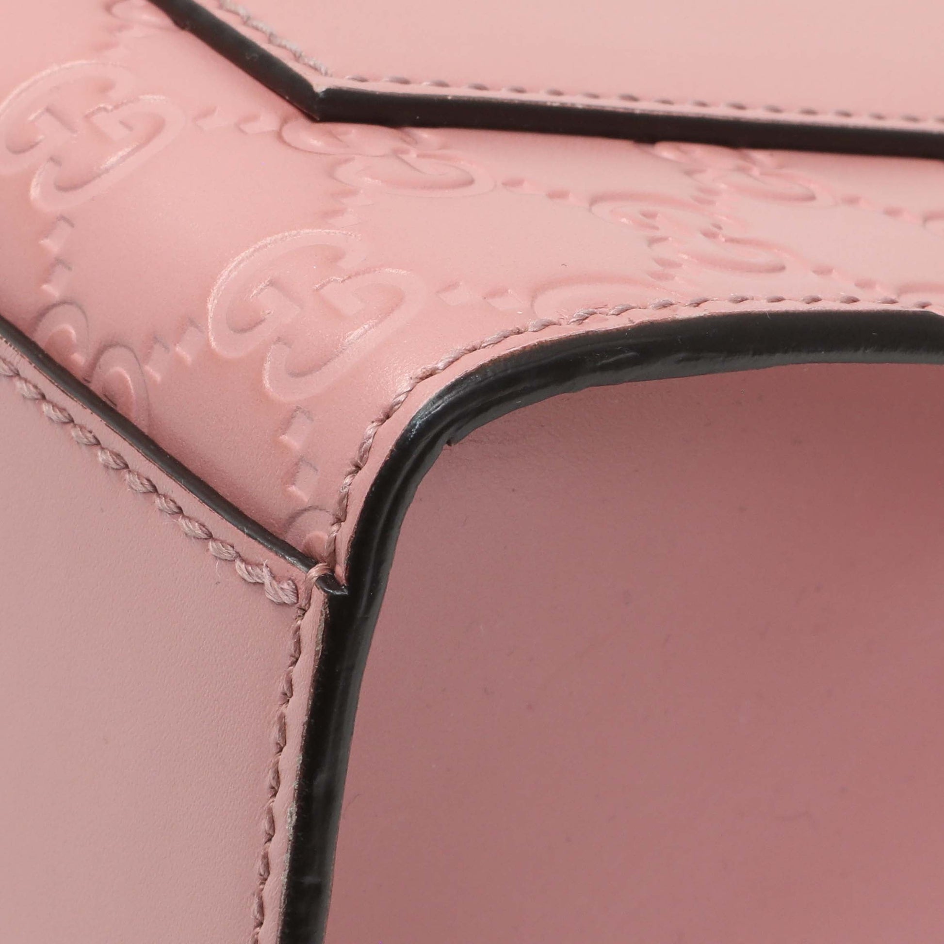 Exclusive Gucci Pink Calfskin Medium Guccissima Padlock Flap Shoulder Bag — Alternate View 7