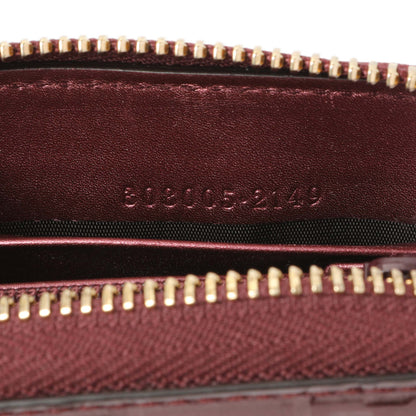 Exclusive Gucci Purple Shine Guccissima Zip Around Wallet — Lifestyle View