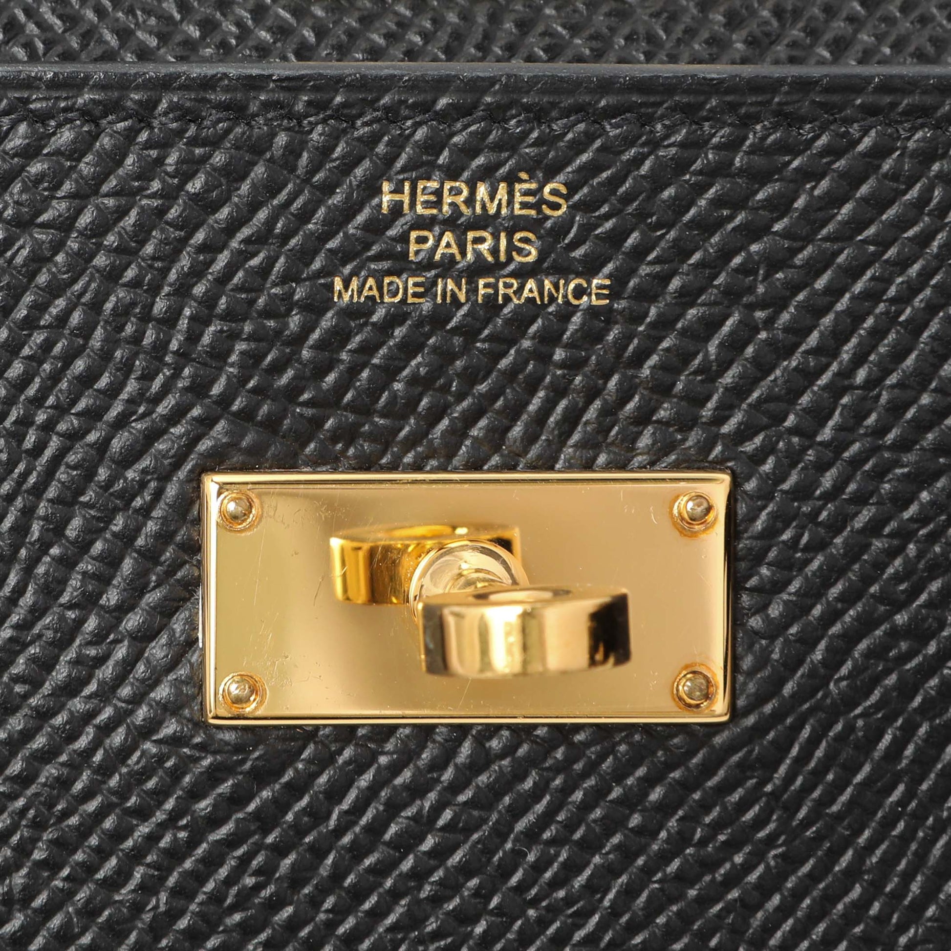 Exclusive Hermes Black Epsom Kelly To Go Wallet — Detail View