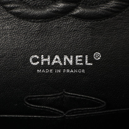 Exclusive Chanel Black Quilted Caviar Medium Classic Double Flap — Detail View