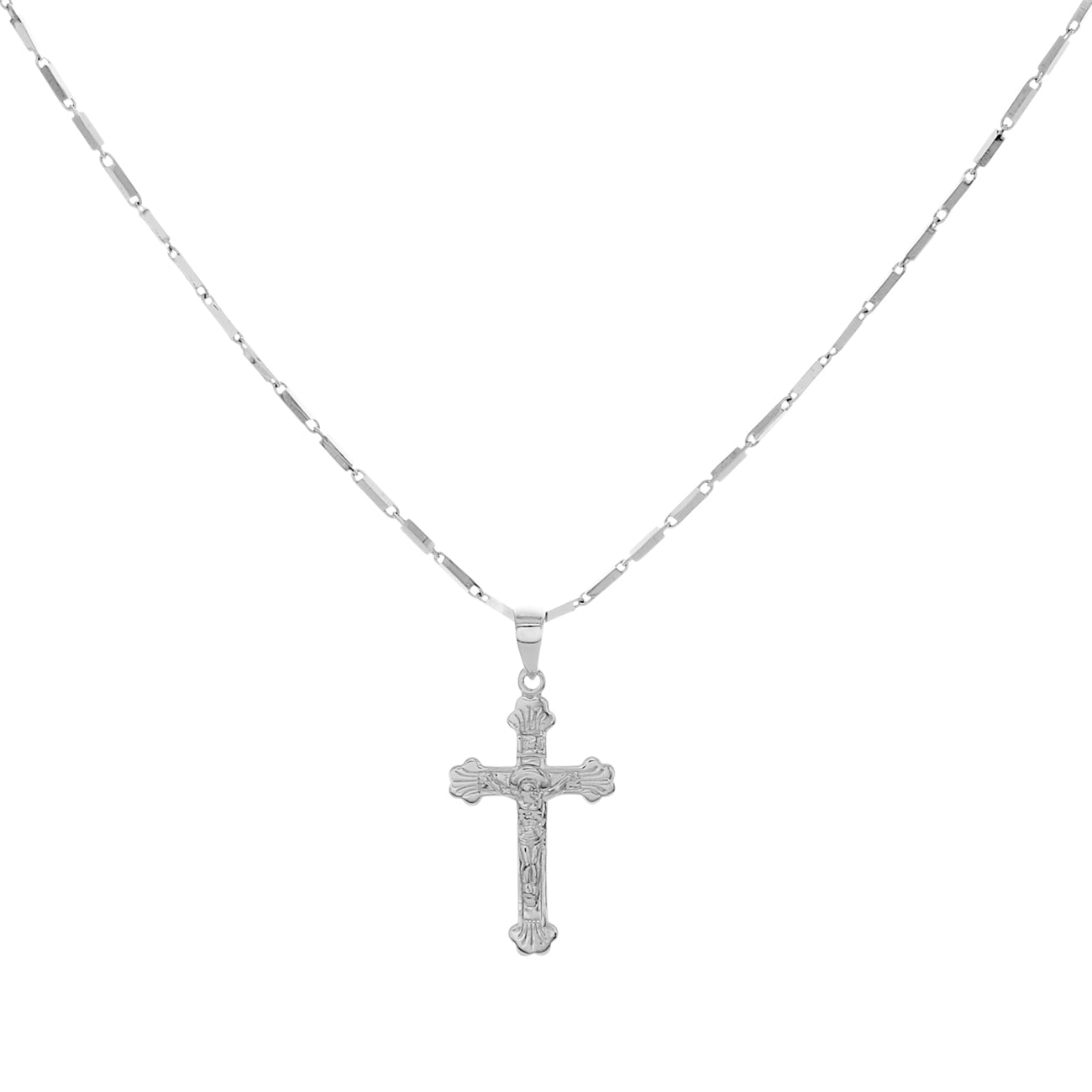 Exclusive Platinum Cross Pendant — Front View