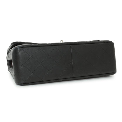 Exclusive Chanel Black Quilted Lambskin Jumbo Double Flap — Back View