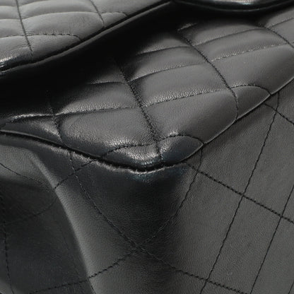 Exclusive Chanel Black Quilted Lambskin Jumbo Double Flap — Top View