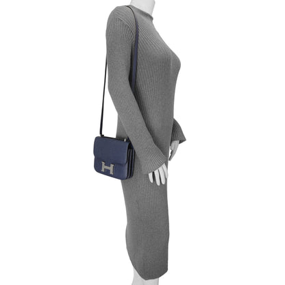 Exclusive Hermes Bleu Saphir Epsom Constance 18 — Alternate View 16
