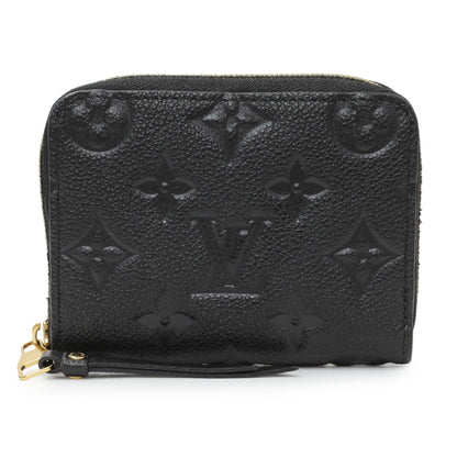 Exclusive Louis Vuitton Black Empreinte Zippy Coin Purse — Front View