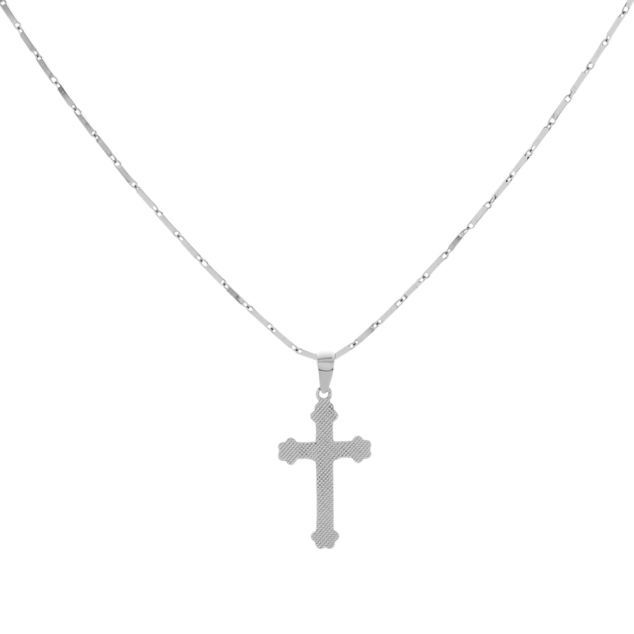 Exclusive Platinum Cross Pendant — Side View