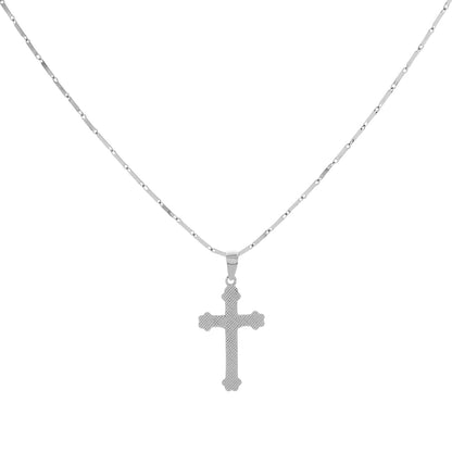 Exclusive Platinum Cross Pendant — Side View