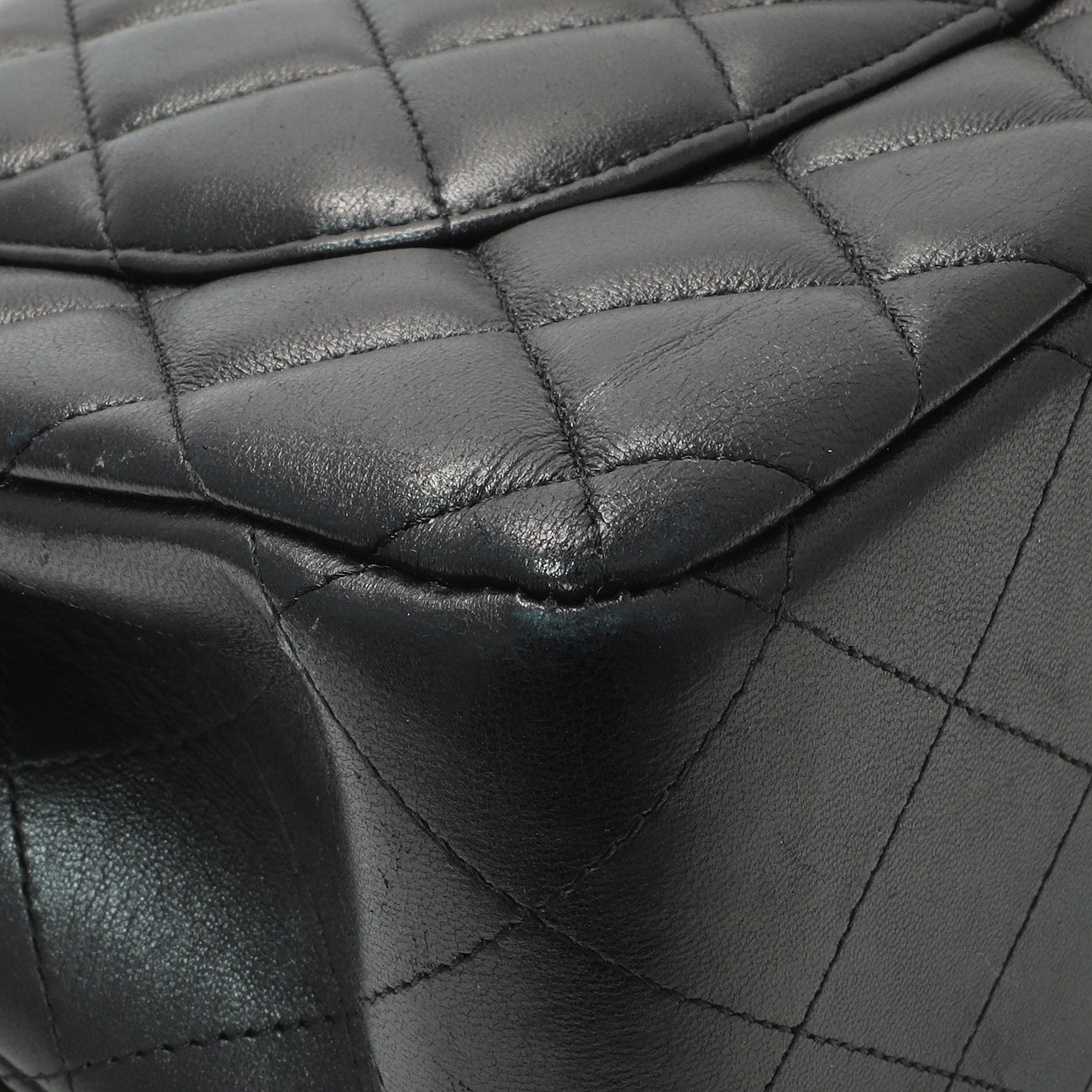 Exclusive Chanel Black Quilted Lambskin Jumbo Double Flap — Lifestyle View