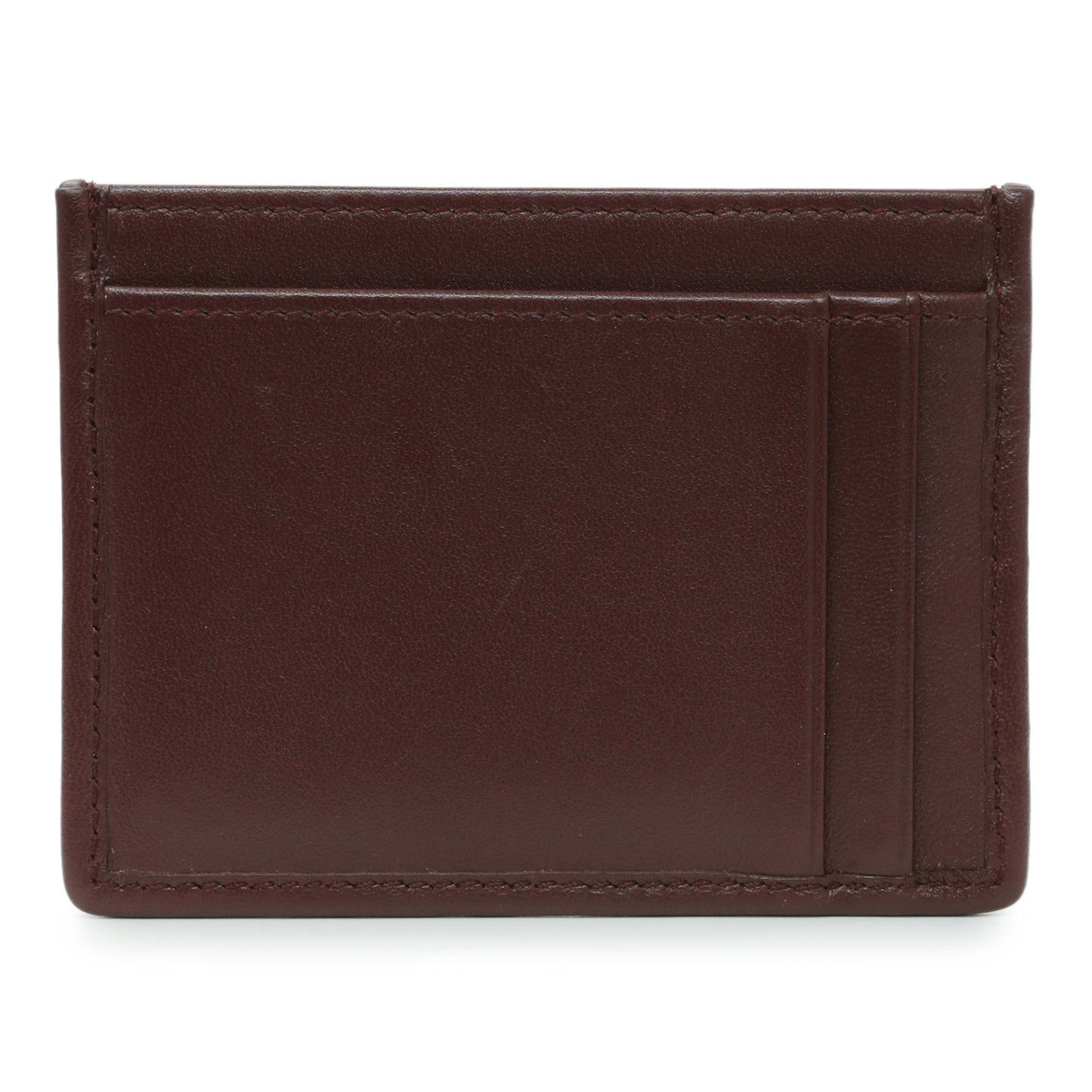 Exclusive Miu Miu Burgundy Nappa Matelasse Card Case — Side View