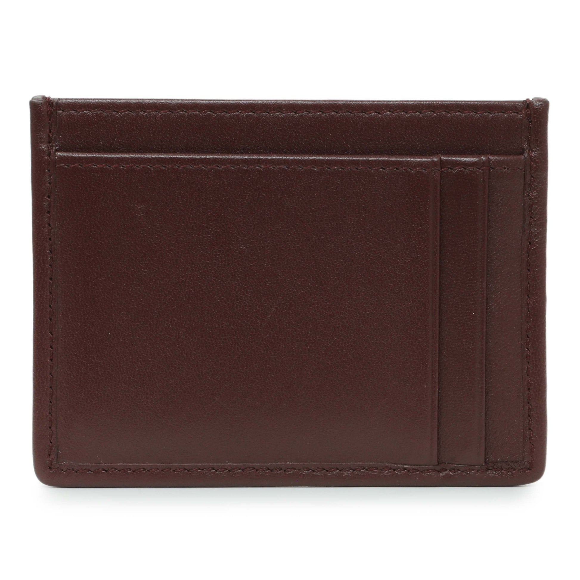 Exclusive Miu Miu Burgundy Nappa Matelasse Card Case — Side View