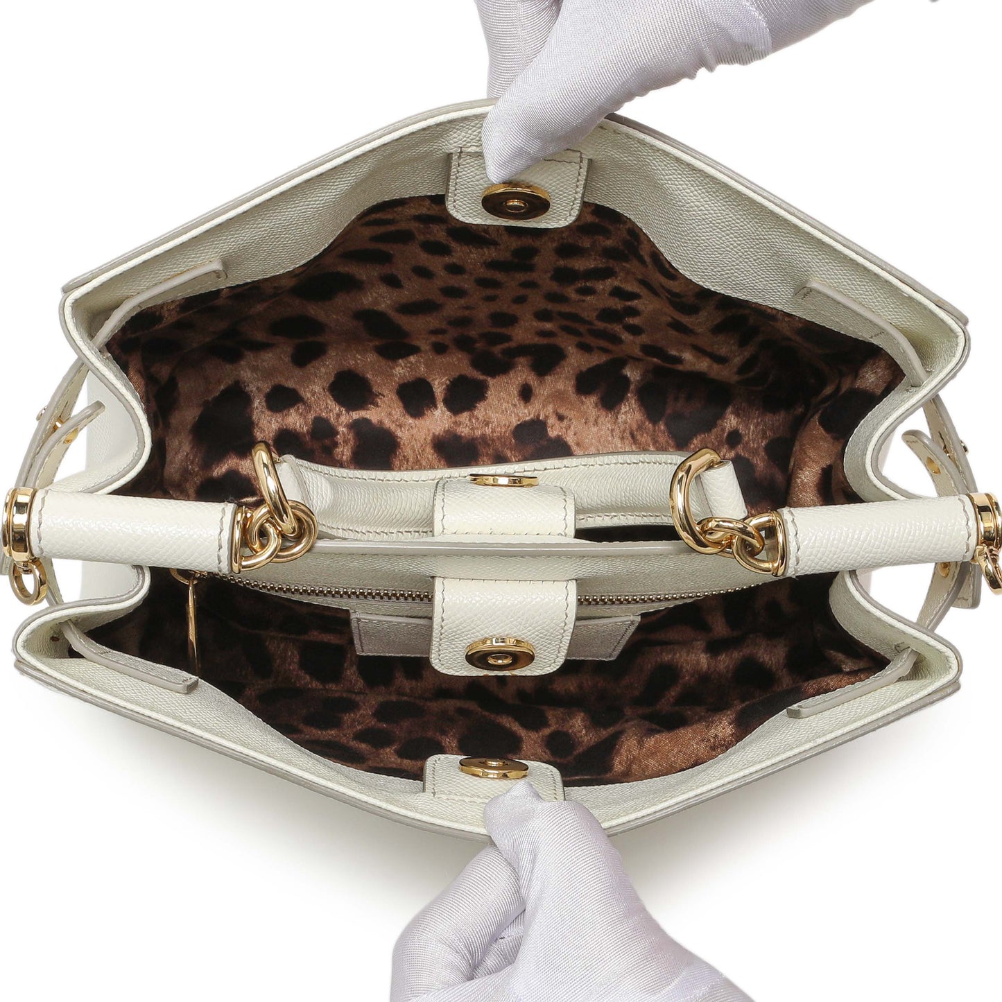 Exclusive Dolce & Gabbana White Dauphine Miss Sicily Satchel — Alternate View 8