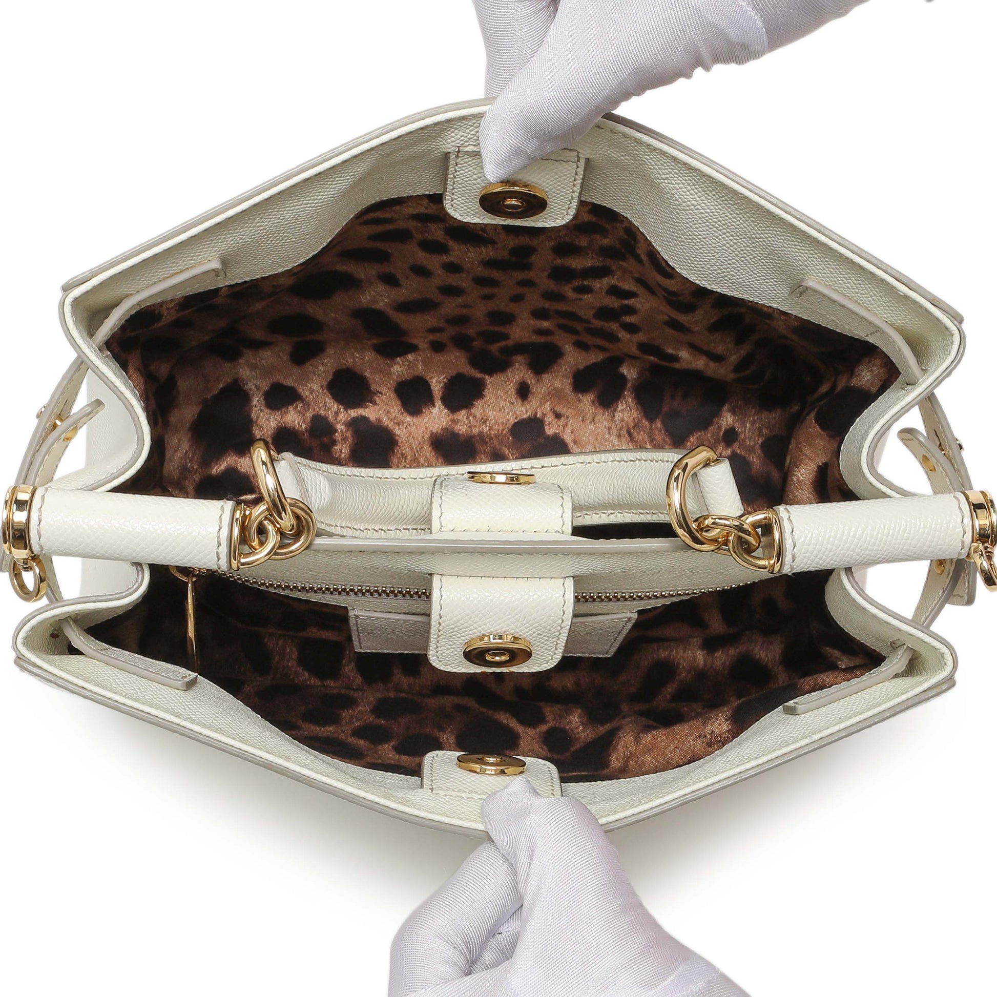 Exclusive Dolce & Gabbana White Dauphine Miss Sicily Satchel — Alternate View 8