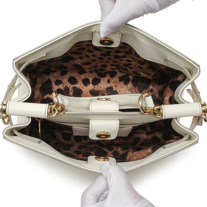 Exclusive Dolce & Gabbana White Dauphine Miss Sicily Satchel — Alternate View 8