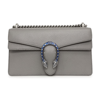 Exclusive Gucci Grey Calfskin Enamel Small Dionysus Shoulder Bag — Side View
