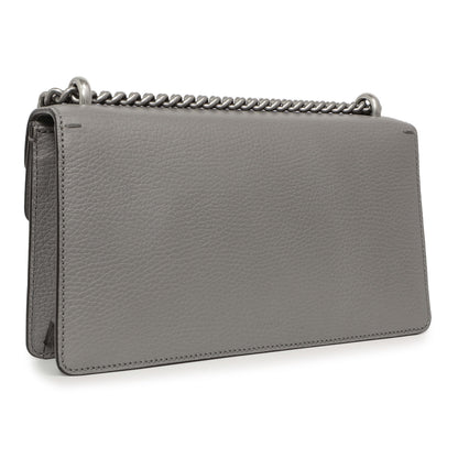 Exclusive Gucci Grey Calfskin Enamel Small Dionysus Shoulder Bag — Back View