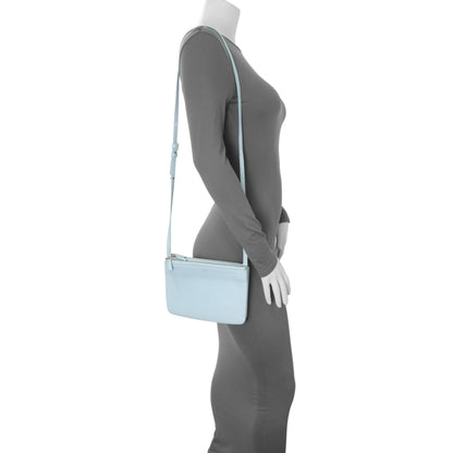 Exclusive Celine Light Blue Lambskin Small Trio Crossbody Bag — Alternate View 13
