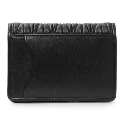 Exclusive Miu Miu Black Nappa Matelasse Card Holder — Side View