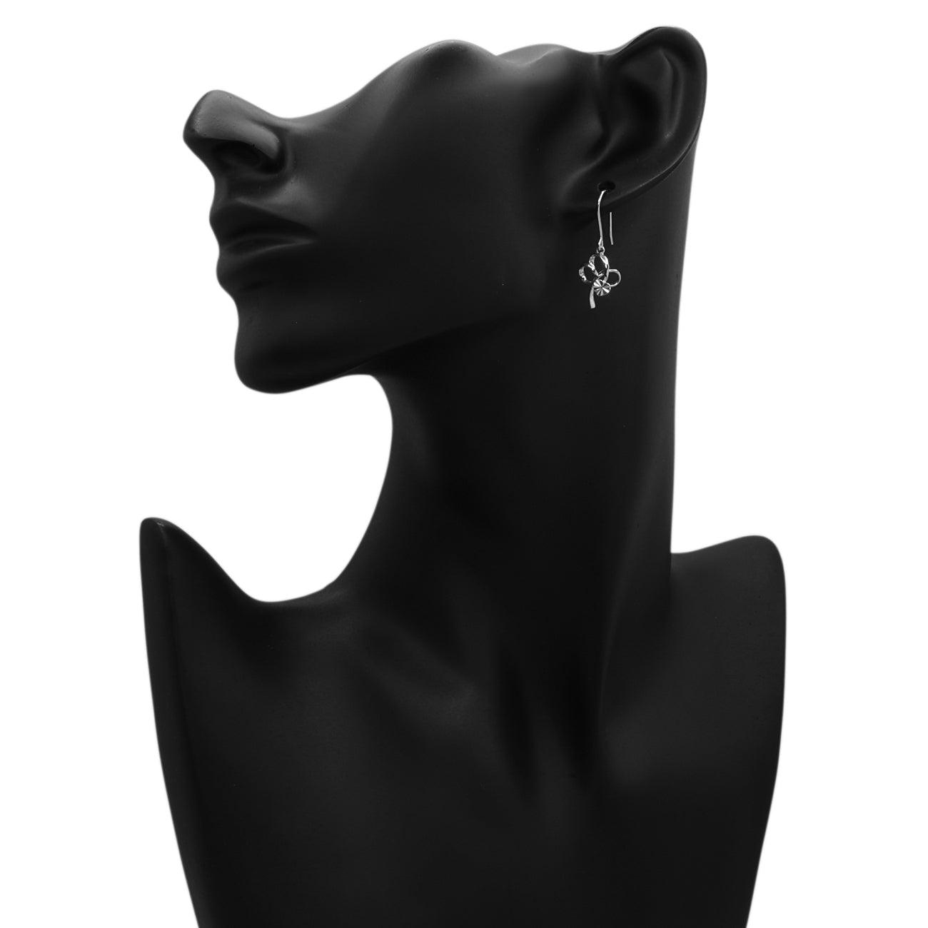 Exclusive Platinum Earrings — Back View