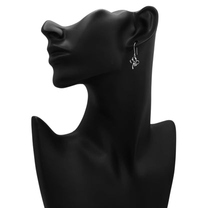 Exclusive Platinum Earrings — Back View