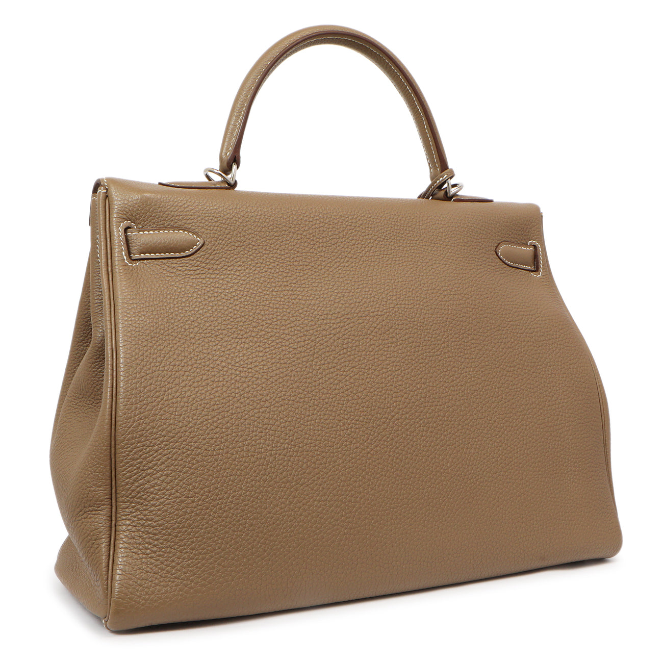 Exclusive Hermes Etoupe Togo Kelly Retourne 35 — Side View