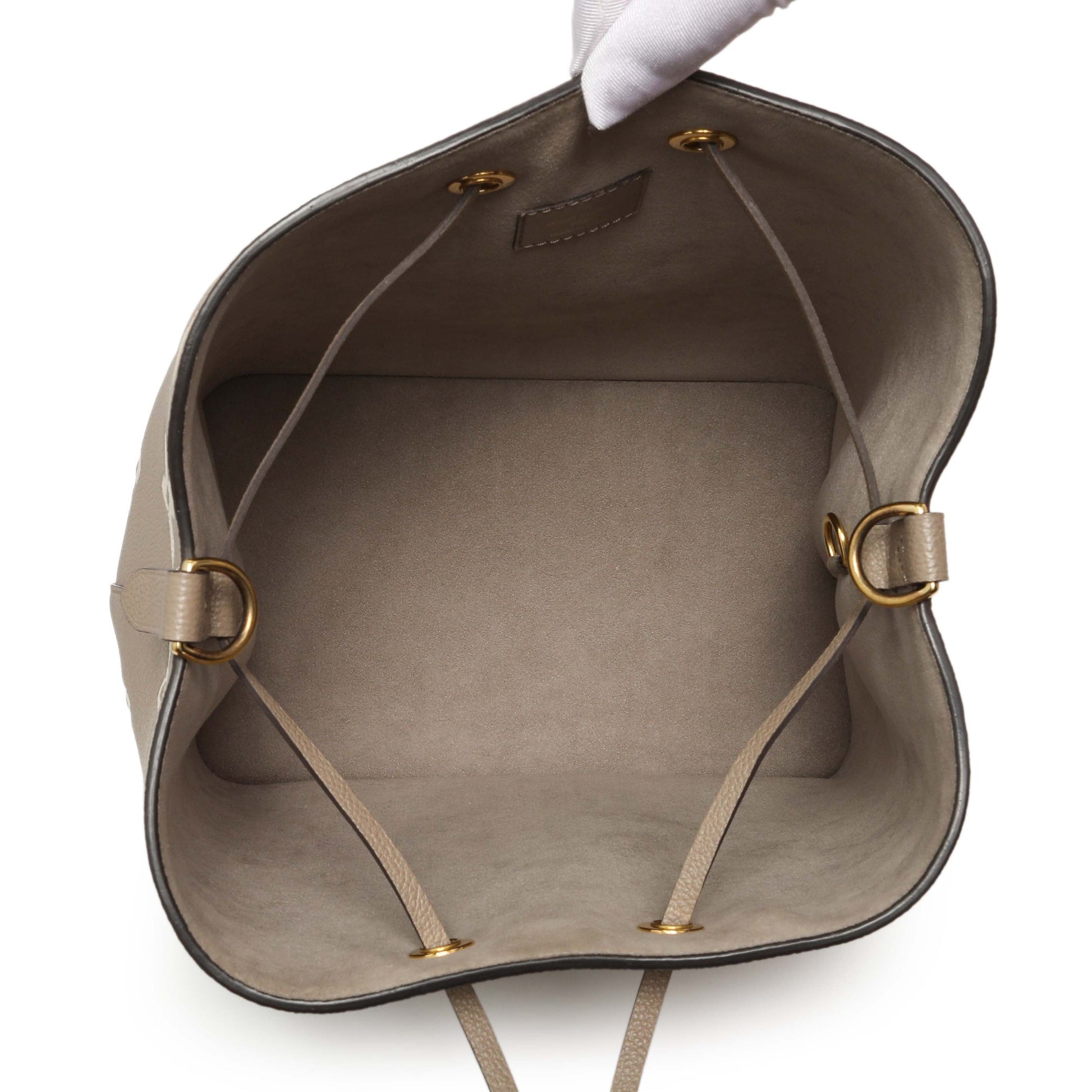 Exclusive Louis Vuitton Tourterelle Creme Empreinte Monogram Giant NeoNoe MM — Alternate View 8