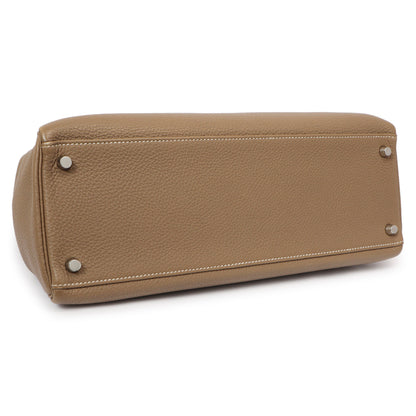 Exclusive Hermes Etoupe Togo Kelly Retourne 35 — Back View