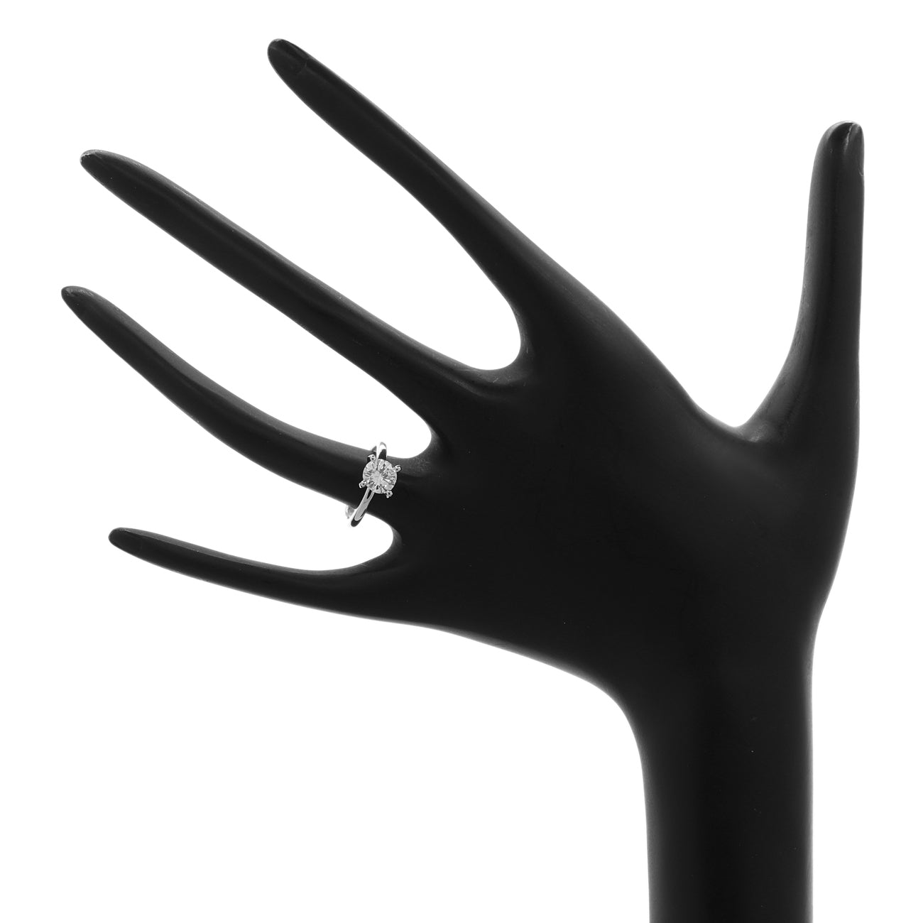 Exclusive Platinum 0.95 Carat Diamond Solitaire Ring — 3.5 — Top View