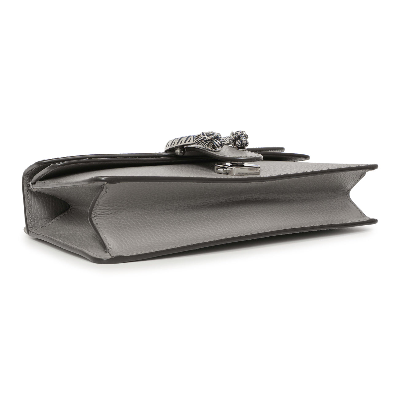 Exclusive Gucci Grey Calfskin Enamel Small Dionysus Shoulder Bag — Top View